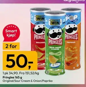 Gigaboks Pringles 165 g tilbud