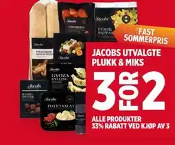 Meny JACOBS UTVALGTE PLUKK & MIKS tilbud