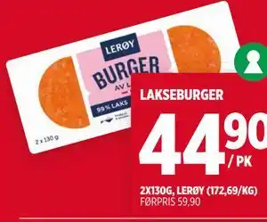 Meny LAKSEBURGER tilbud