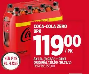 Meny COCA-COLA ZERO 8PK tilbud