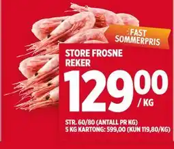 Meny STORE FROSNE REKER tilbud
