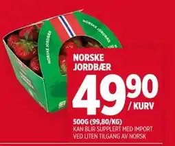 Meny NORSKE JORDBÆR tilbud