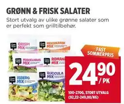 Meny GRØNN & FRISK SALATER tilbud