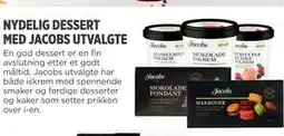Meny NYDELIG DESSERT MED JACOBS UTVALGTE tilbud