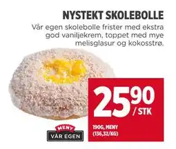 Meny NYSTEKT SKOLEBOLLE tilbud