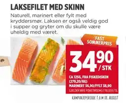 Meny LAKSEFILET MED SKINN tilbud