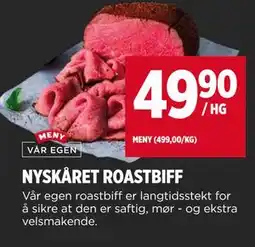 Meny NYSKÅRET ROASTBIFF tilbud