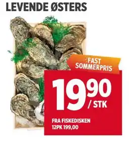 Meny LEVENDE ØSTERS tilbud