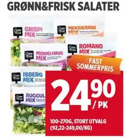 Meny GRØNN&FRISK SALATER tilbud