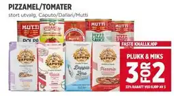 Meny PIZZAMEL/TOMATER tilbud