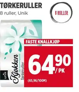 Meny TØRKERULLER tilbud