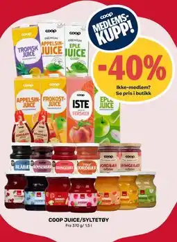 Matkroken COOP JUICE/SYLTETØY tilbud