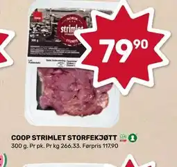 Matkroken COOP STRIMLET STORFEKJØTT tilbud