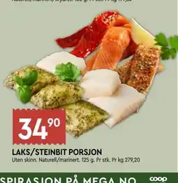 Coop Mega LAKS/STEINBIT PORSJON tilbud