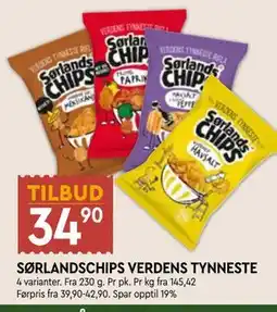 Coop Mega SØRLANDSCHIPS VERDENS TYNNESTE tilbud