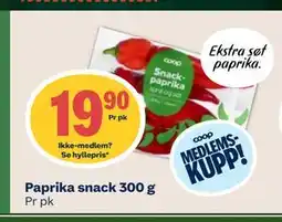 Coop Mega Paprika snack 300 g, Medlemspris tilbud
