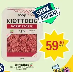 Coop Prix COOP KJØTTDEIG tilbud