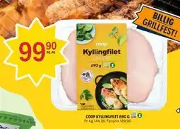 Coop Prix COOP KYLLINGFILET 690 G tilbud