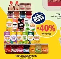 Coop Prix COOP JUICE/ISTE/SYLTETØY tilbud
