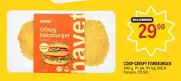 Coop Prix COOP CRISPY FISKEBURGER tilbud