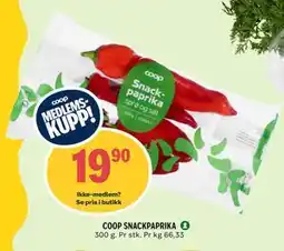 Coop Prix COOP SNACKPAPRIKA, Medlemspris tilbud