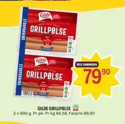 Coop Prix GILDE GRILLPØLSE tilbud