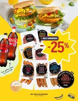 Coop Prix GRILL PERFEKT PØLSER/BURGERE tilbud
