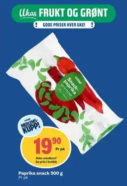 Coop Obs Paprika snack 300 g, Medlemspris tilbud