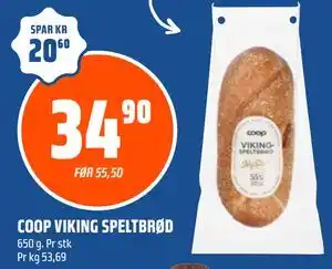 Coop Obs COOP VIKING SPELTBRØD tilbud