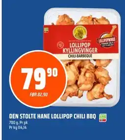 Coop Obs DEN STOLTE HANE LOLLIPOP CHILI BBQ tilbud