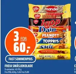 Coop Obs FREIA SMÅSJOKOLADE tilbud