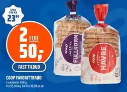 Coop Obs COOP FAVORITTBRØD tilbud