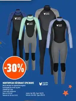 Coop Obs NORTHPEAK VÅTDRAKT EPICWAVE tilbud