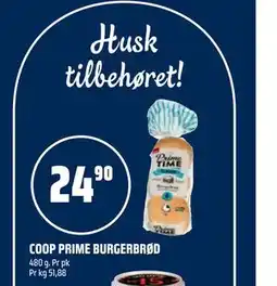 Coop Obs COOP PRIME BURGERBRØD tilbud