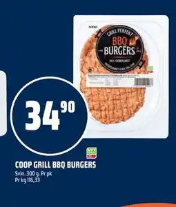 Coop Obs COOP GRILL BBQ BURGERS tilbud