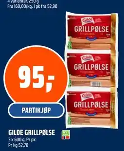 Coop Obs GILDE GRILLPØLSE tilbud