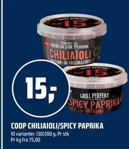 Coop Obs COOP CHILIAIOLI/SPICY PAPRIKA tilbud
