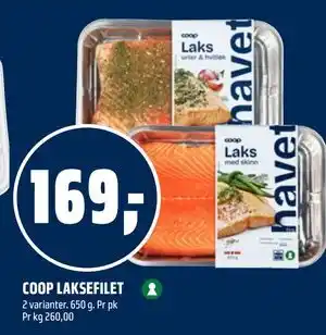 Coop Obs COOP LAKSEFILET tilbud