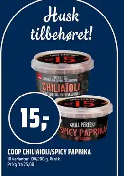 Coop Obs COOP CHILIAIOLI/SPICY PAPRIKA tilbud