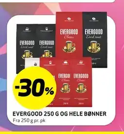 Bunnpris EVERGOOD 250 G OG HELE BØNNER tilbud