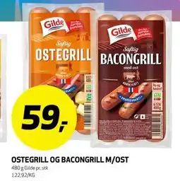 Bunnpris OSTEGRILL OG BACONGRILL M/OST tilbud