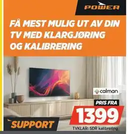 POWER SUPPORT Klargjøring og kalibrering tilbud