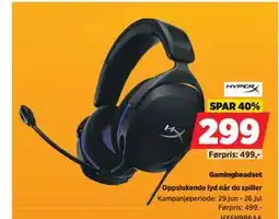 POWER HYPERX Gamingheadset tilbud