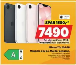 POWER iPhone 17e 256 GB tilbud