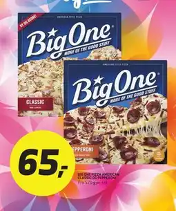 Bunnpris BIG ONE PIZZA AMERICAN CLASSIC OG PEPPERONI tilbud