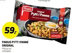 Bunnpris FINDUS PYTT I PANNE ORIGINAL tilbud