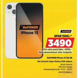 POWER RePOWER iPhone 13 128 GB tilbud