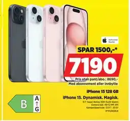 POWER iPhone 15 128 GB tilbud