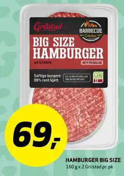 Bunnpris HAMBURGER BIG SIZE tilbud
