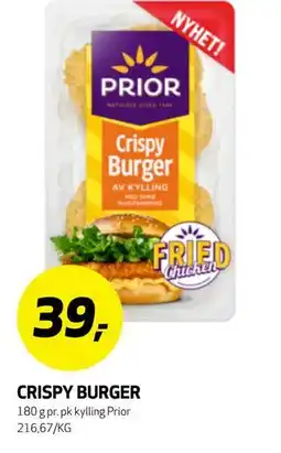 Bunnpris CRISPY BURGER tilbud